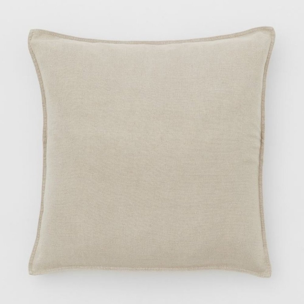 H&M Light Beige Linen Cushion Cover